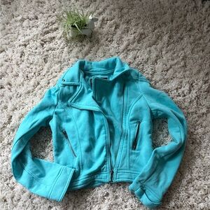 Ambiance Teal Blazer Blue crop top vintage y2k 2000s short Jacket